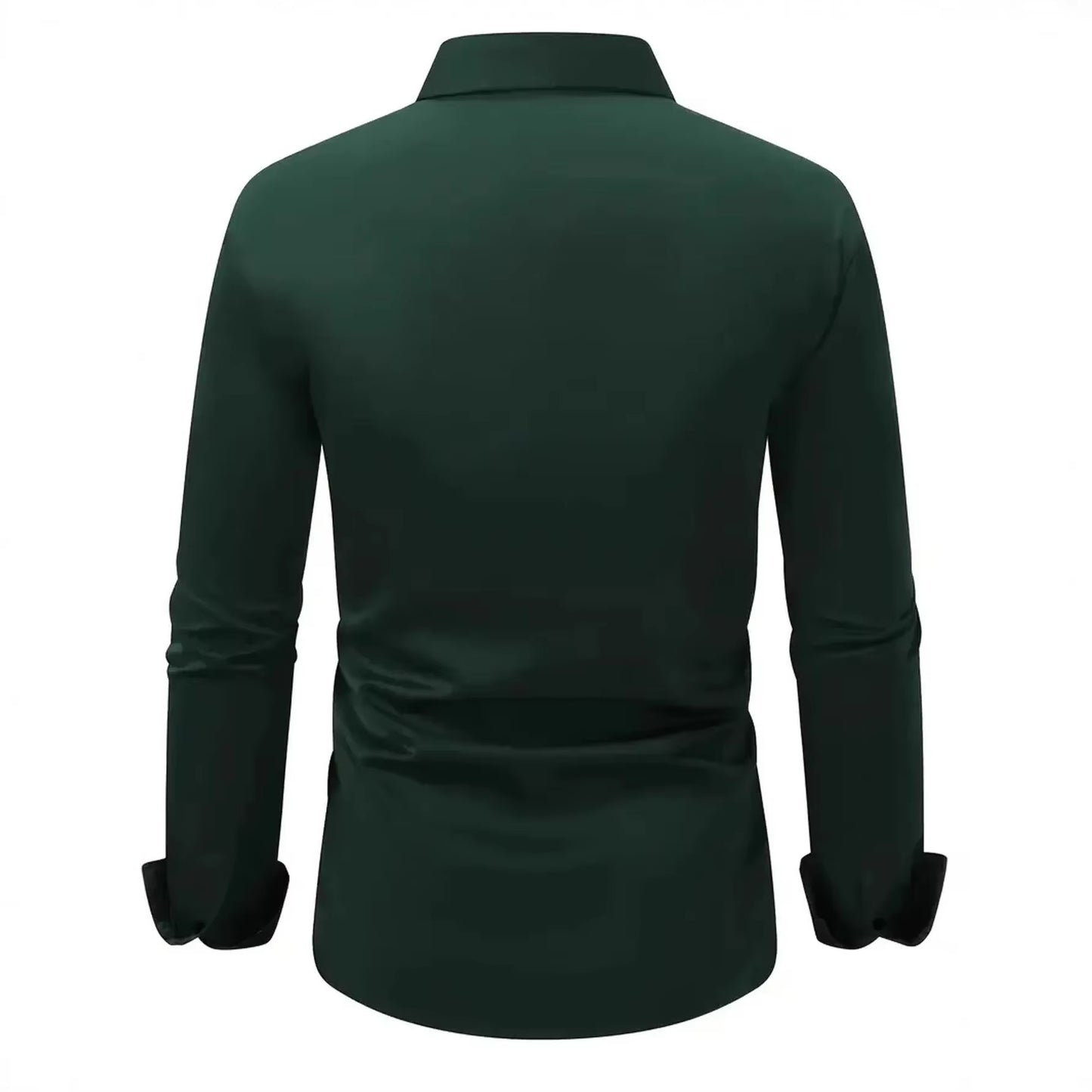 Spring Autumn Men Clothes Pure Color Long Sleeve Casual Shirt Men Fashion Lapel Button Shirt Tops